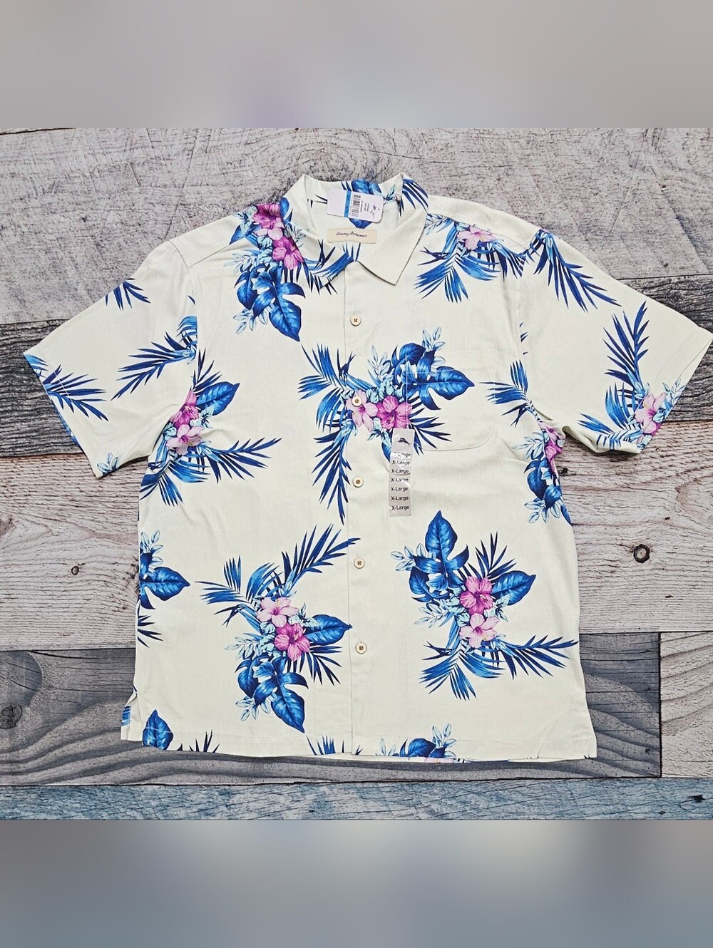 Tommy Bahama Capri Coast Silk Camp Shirt Continental Men's Size XL Hawaiian